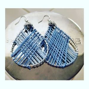 Hand made string teardrop earrings!
